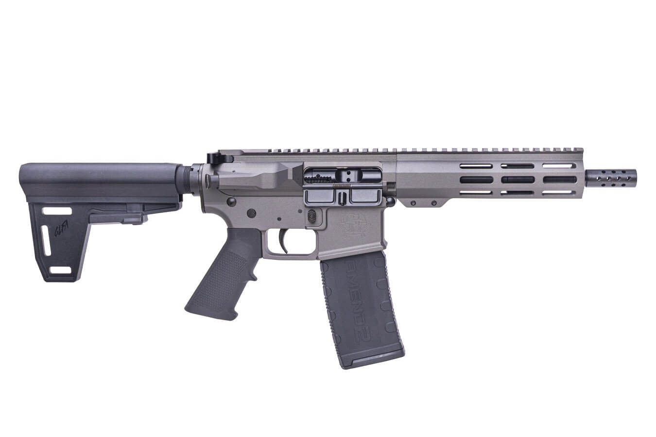 Great Lakes Firearms GL-15 .223 Wylde AR-Pistol with Brace and Tungsten Cerakote Finish 1 4